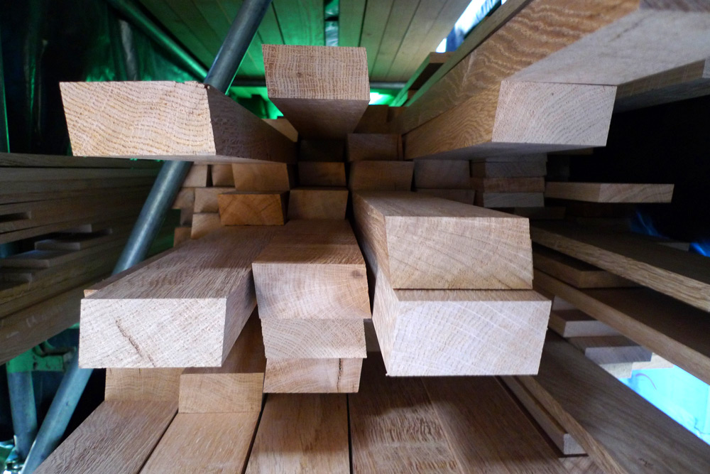 English Oak cladding - Stacked cladding