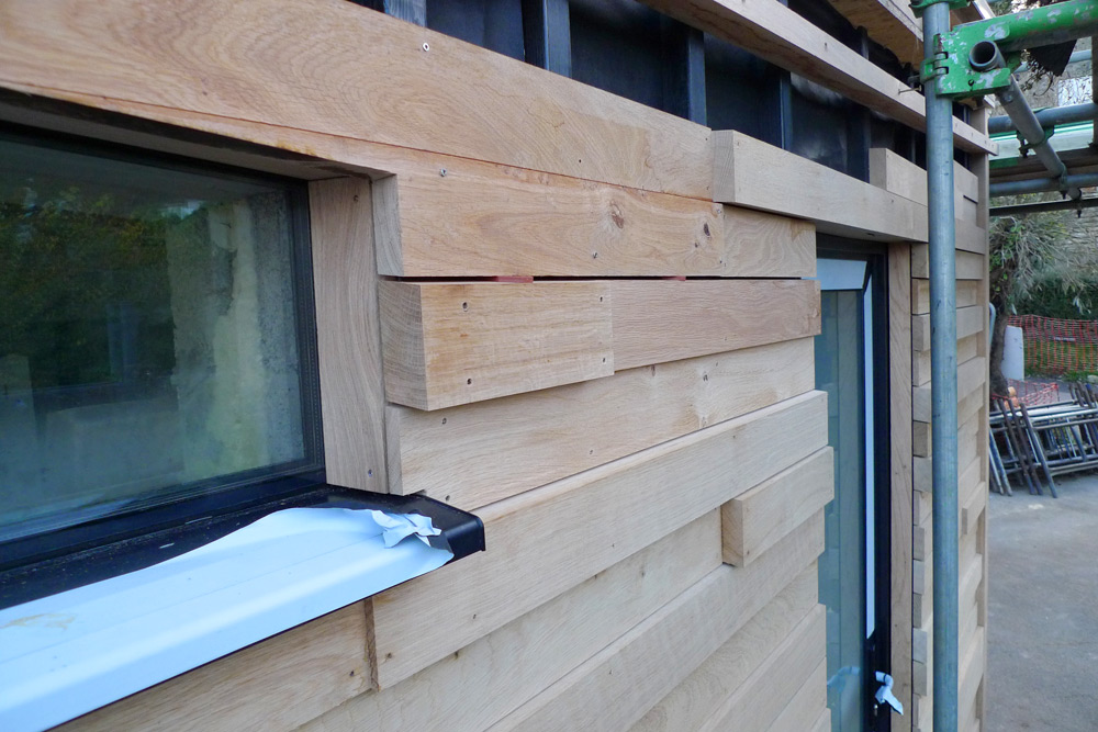English Oak cladding - Cladding detail