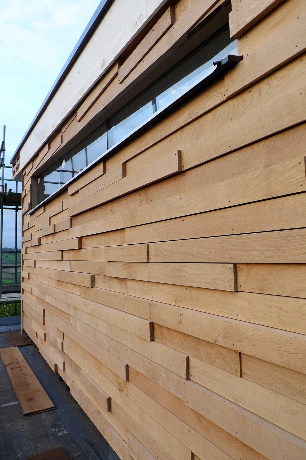 English Oak cladding - Side elevation