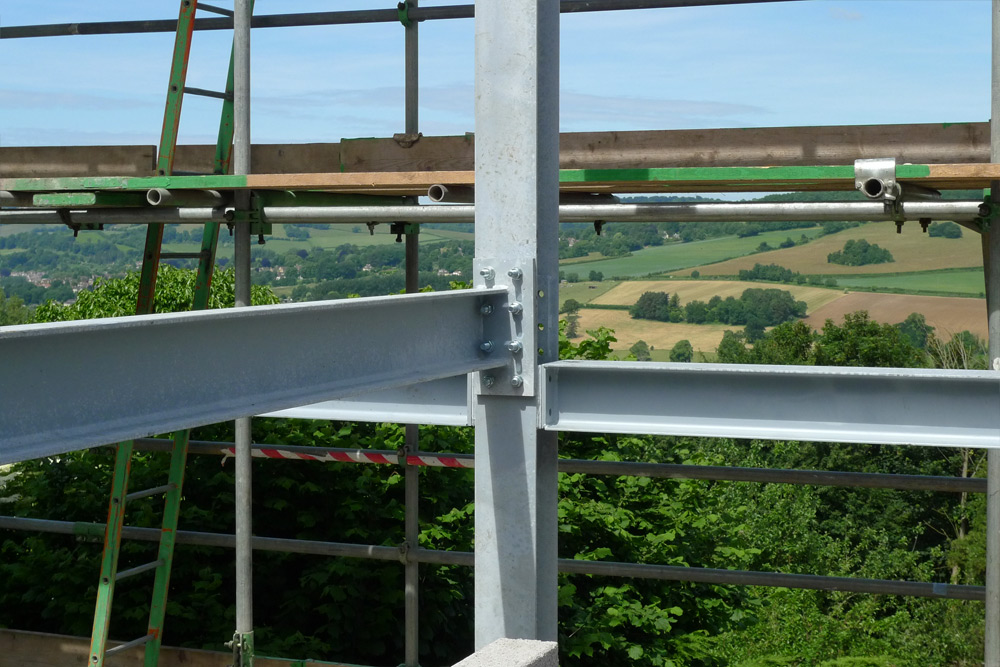 Steelwork - Steel plate & bolt connections