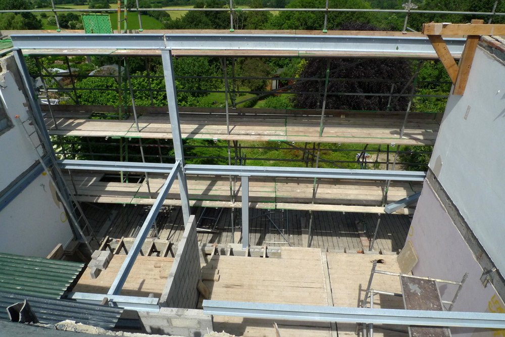 Steelwork - Steel frame through the house